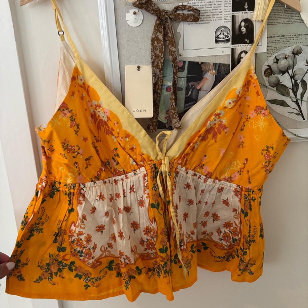 Free People Floral Tank Top